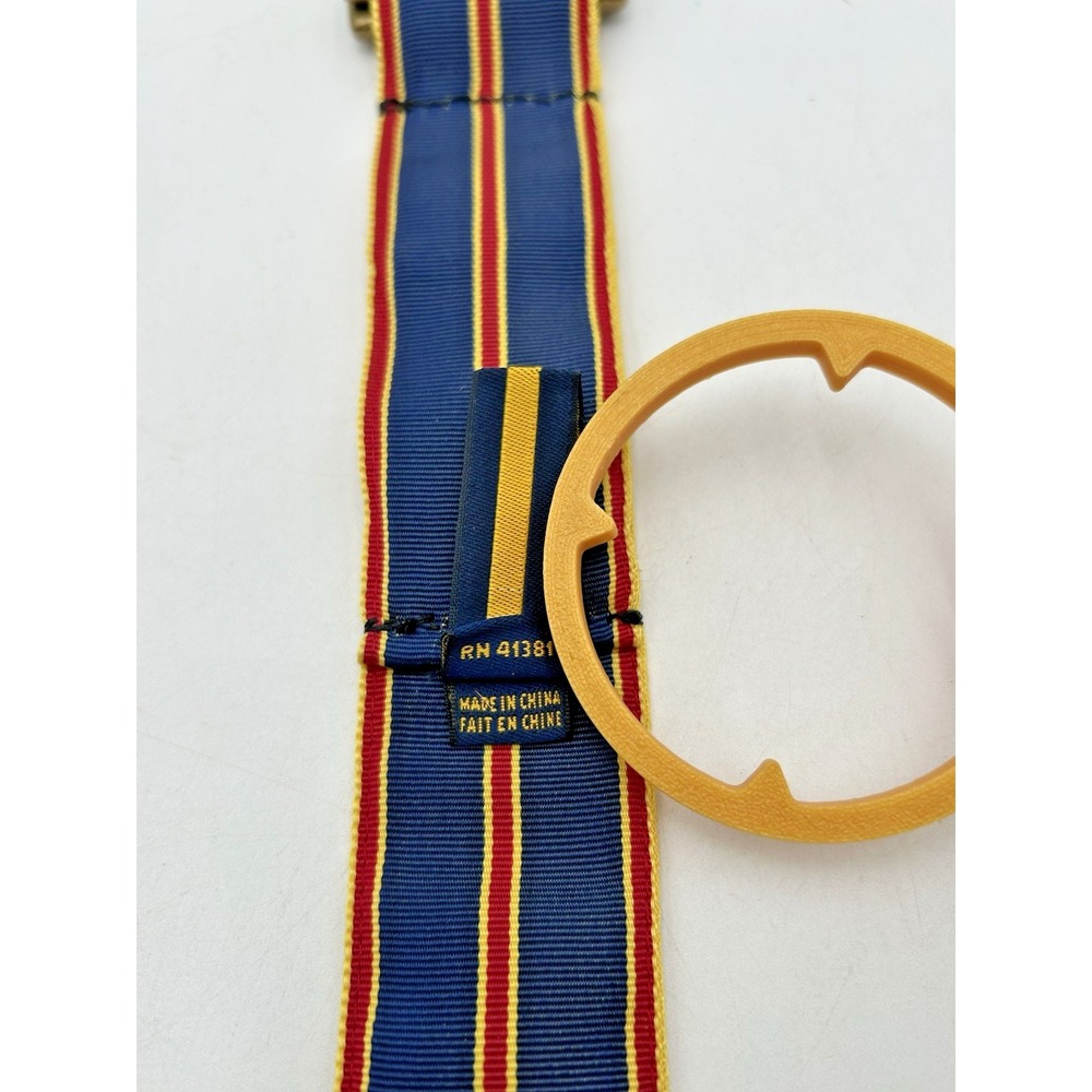 RUGBY Ralph Lauren Ring Belt Classic Red & Gold Stripe Mens Size XL - Picture 7 of 7